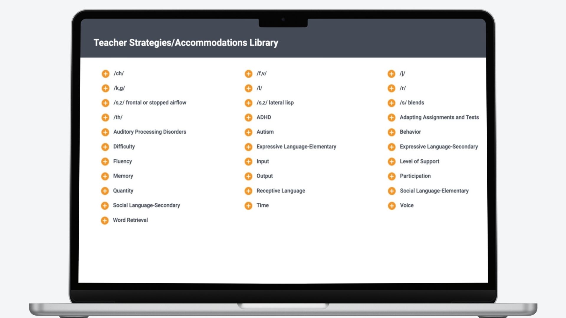 Strategy and accommodation banks in SLP Toolkit