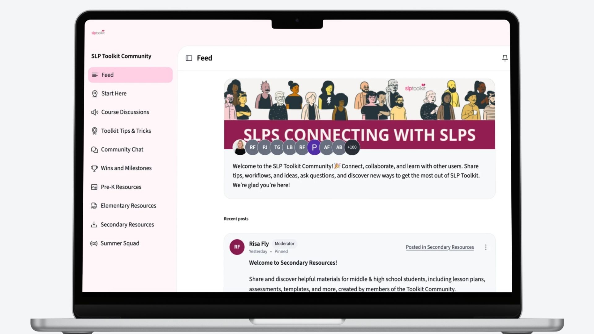 Community and learning in SLP Toolkit