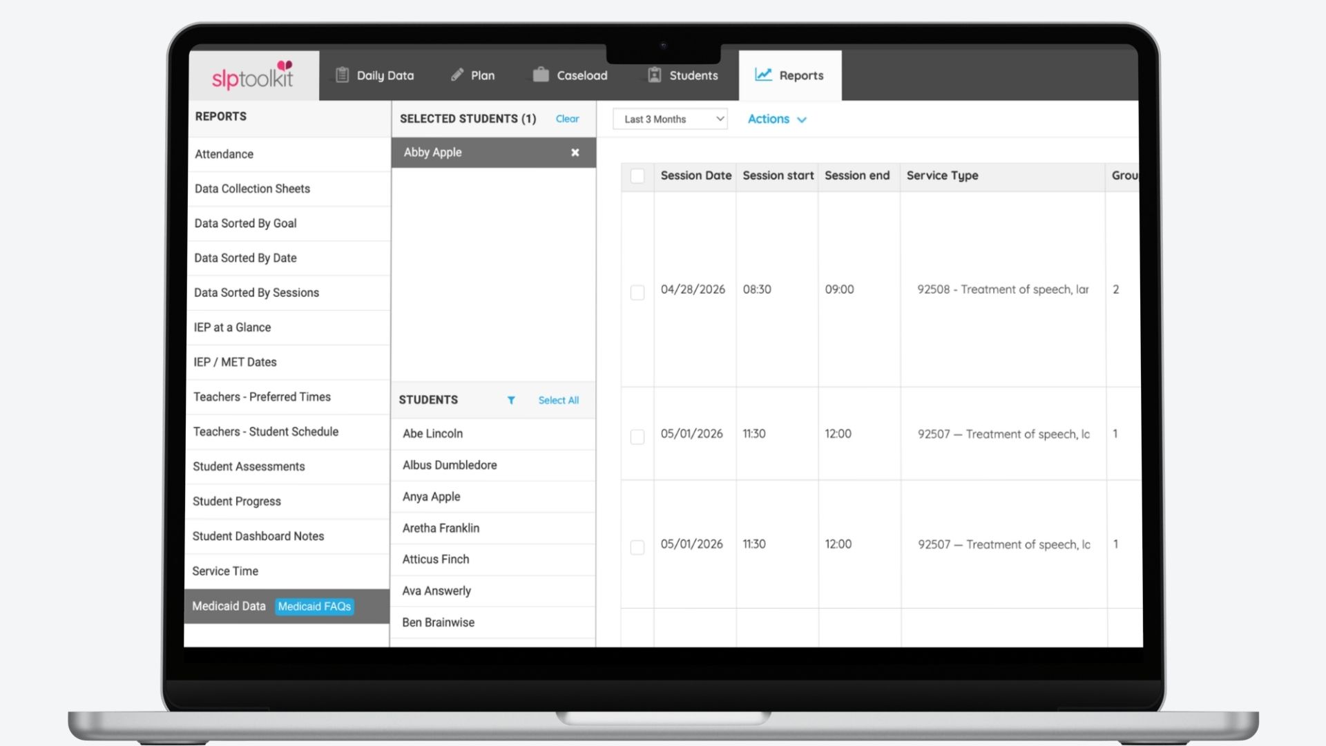 Medicaid partner integrations in SLP Toolkit