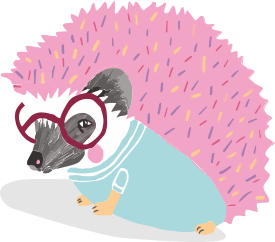 SLP Toolkit Mascot Penny The Hedgehog