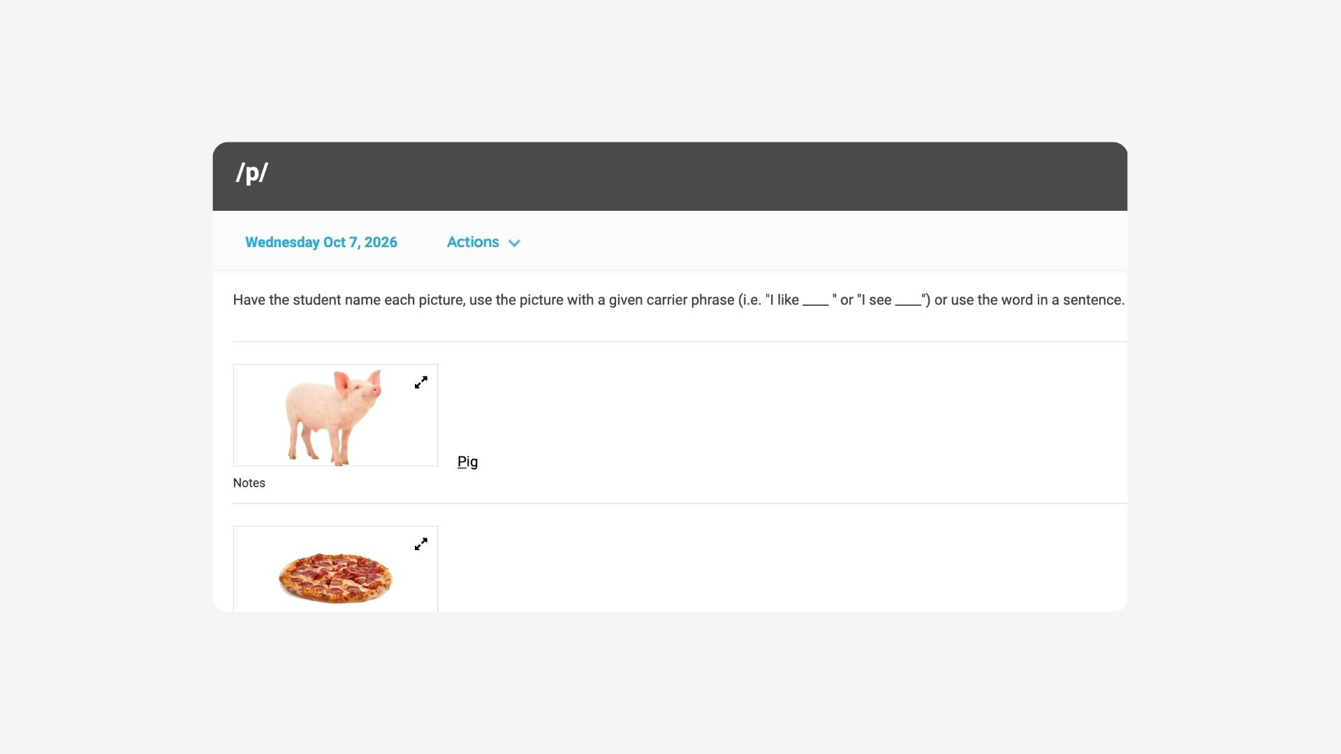 Criterion-referenced test in SLP Toolkit